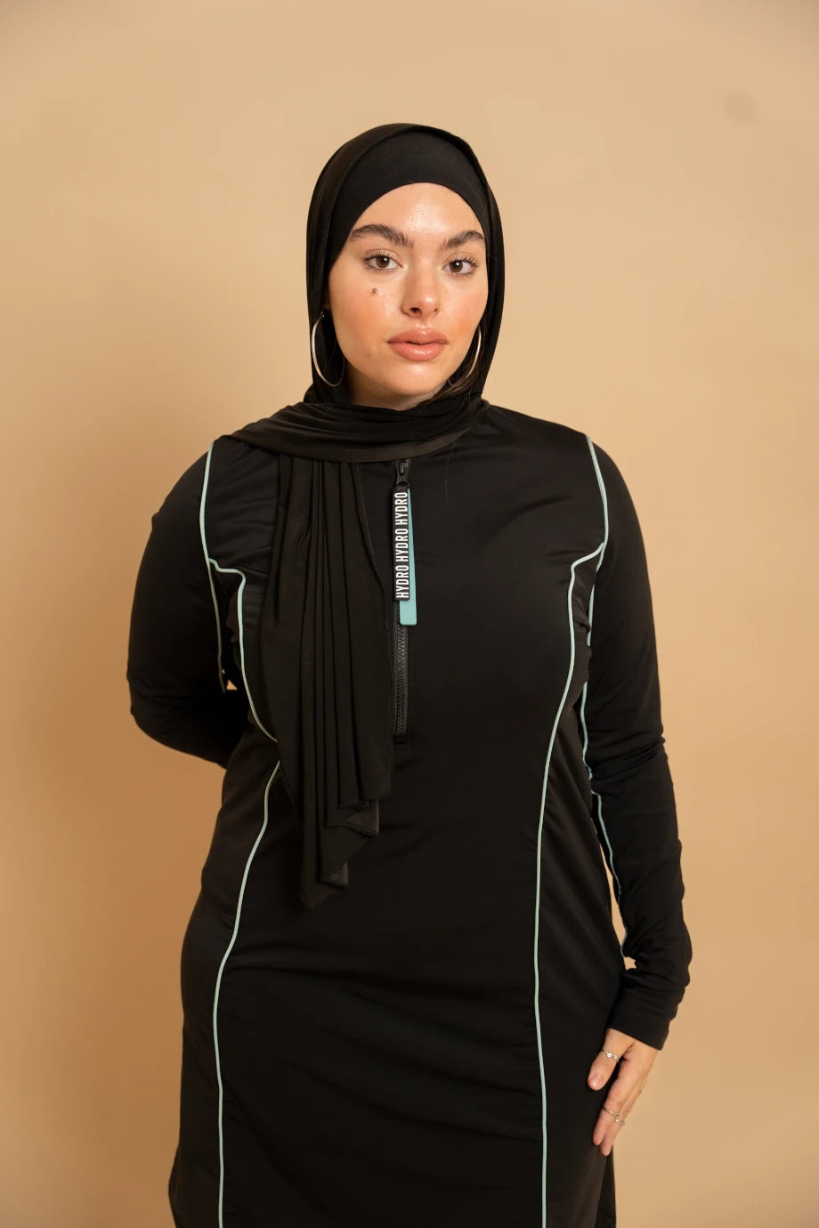 Long Swim Top - Black