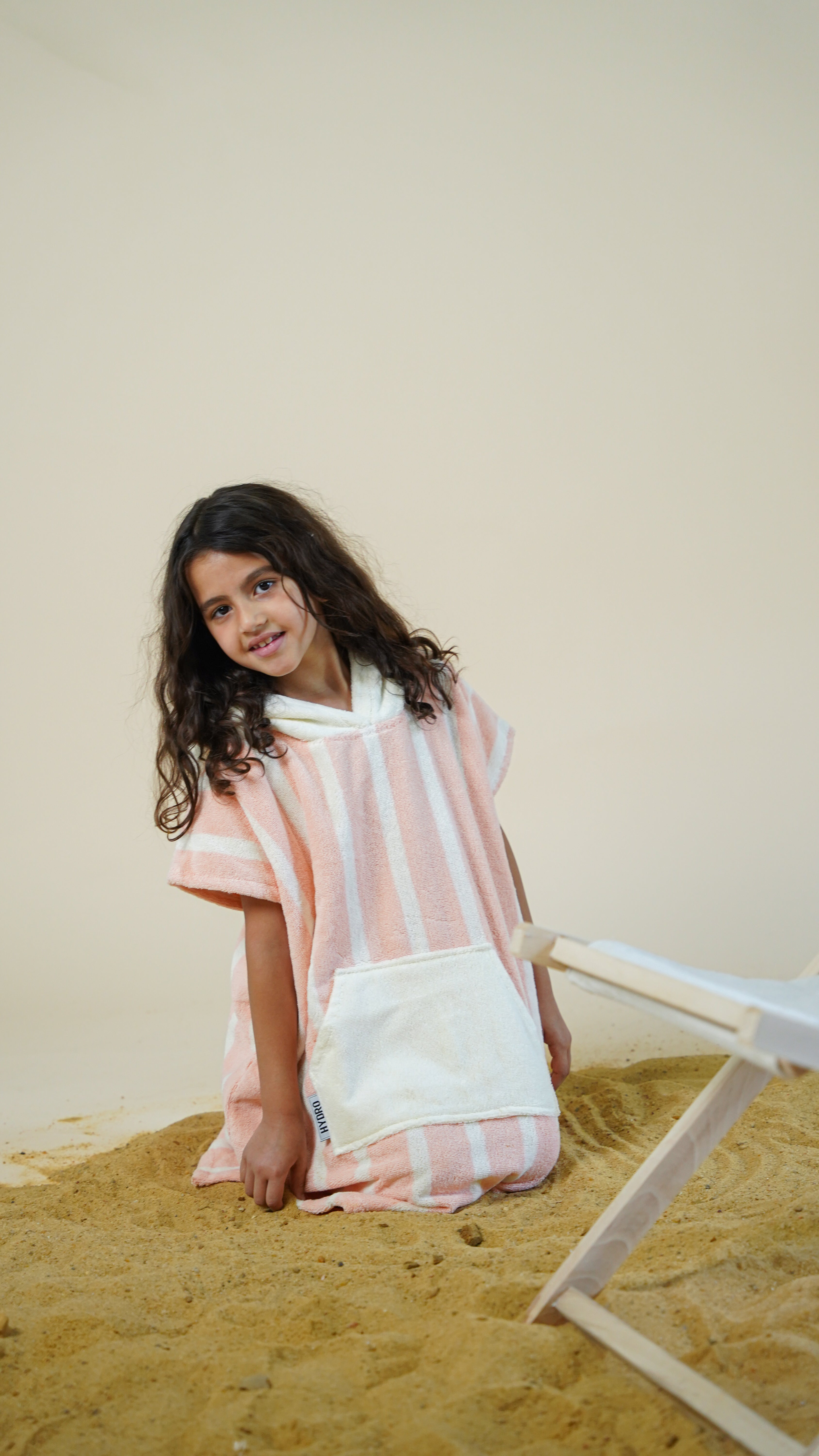 Coral Stripes Towel Coverup |  Kids